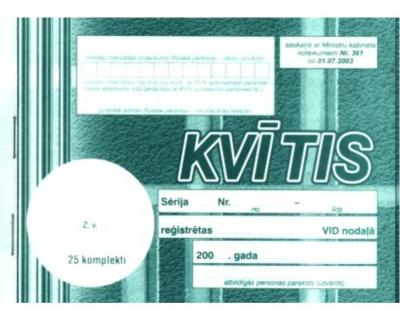 Kvts ar numerciju, 2 eks., A6, 50 kompl.
